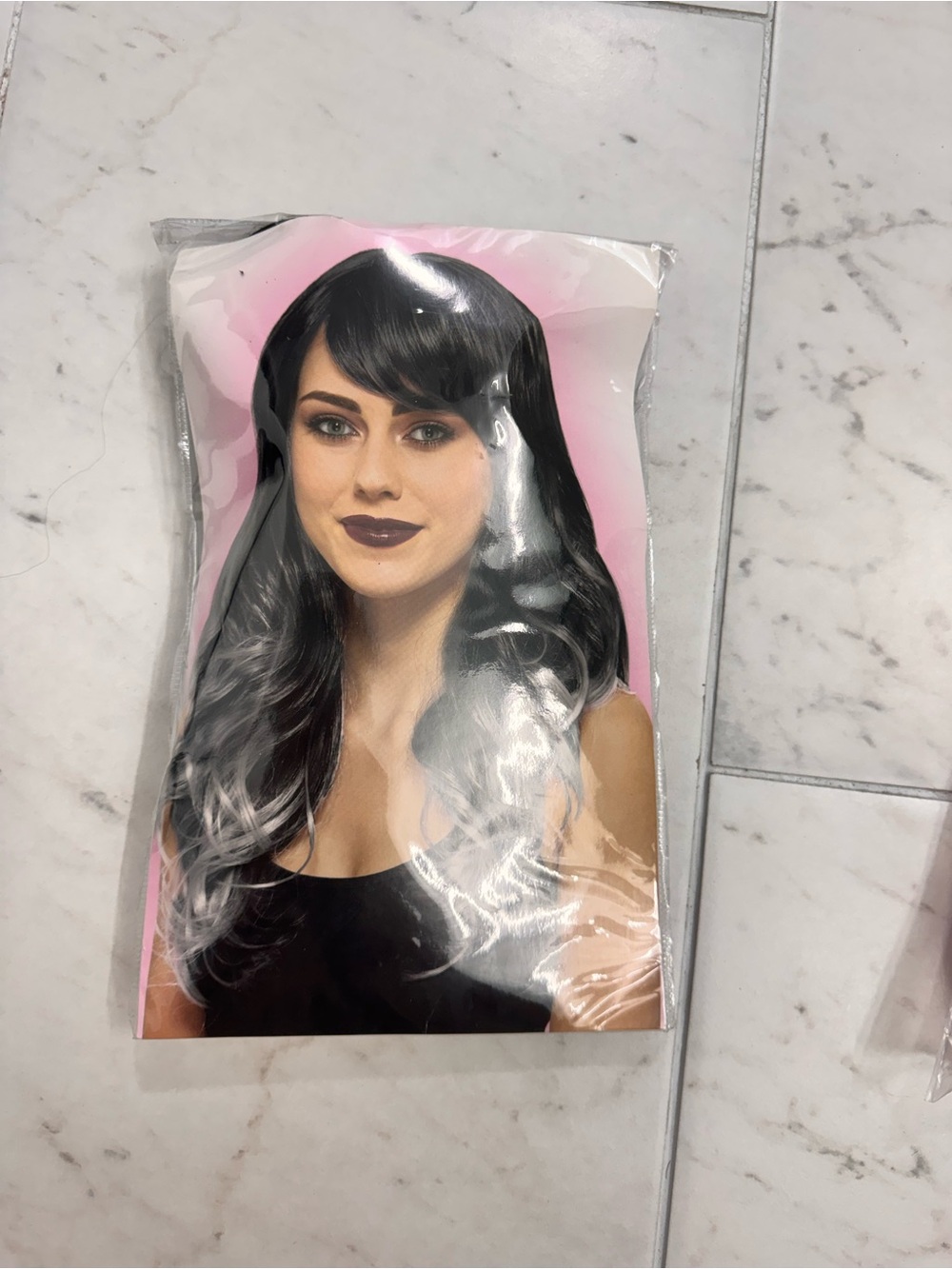Claire's Long Ombre Black to Silver Women's Wig